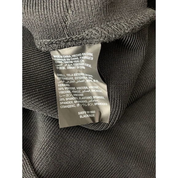 Bebe Strapless Lace Bandage‎ Dress Sz M Rocker Goth Mini MIDI Formal Cocktail - Picture 9 of 9